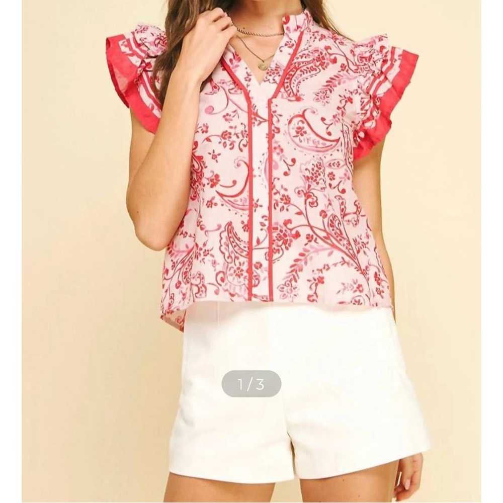 Pinch Lovely Thoughts Paisley Print Top - NWT